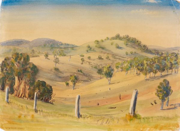 Ludwig Hirschfeld-Mack - 'Near Orange', 1941, watercolour and varnish on paper