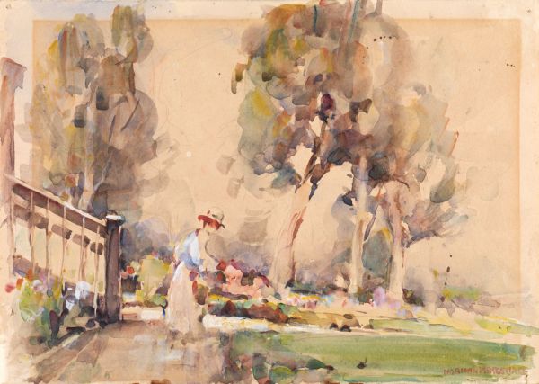 Norman_Macgeorge_Untitled(Ballangeich, back garden)1872-1952, watercolour and pencil on paper