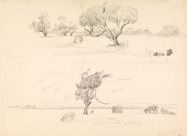 Ludwig Hirschfeld-Mack - 'Near Seaford, (not dated), pencil on paper.